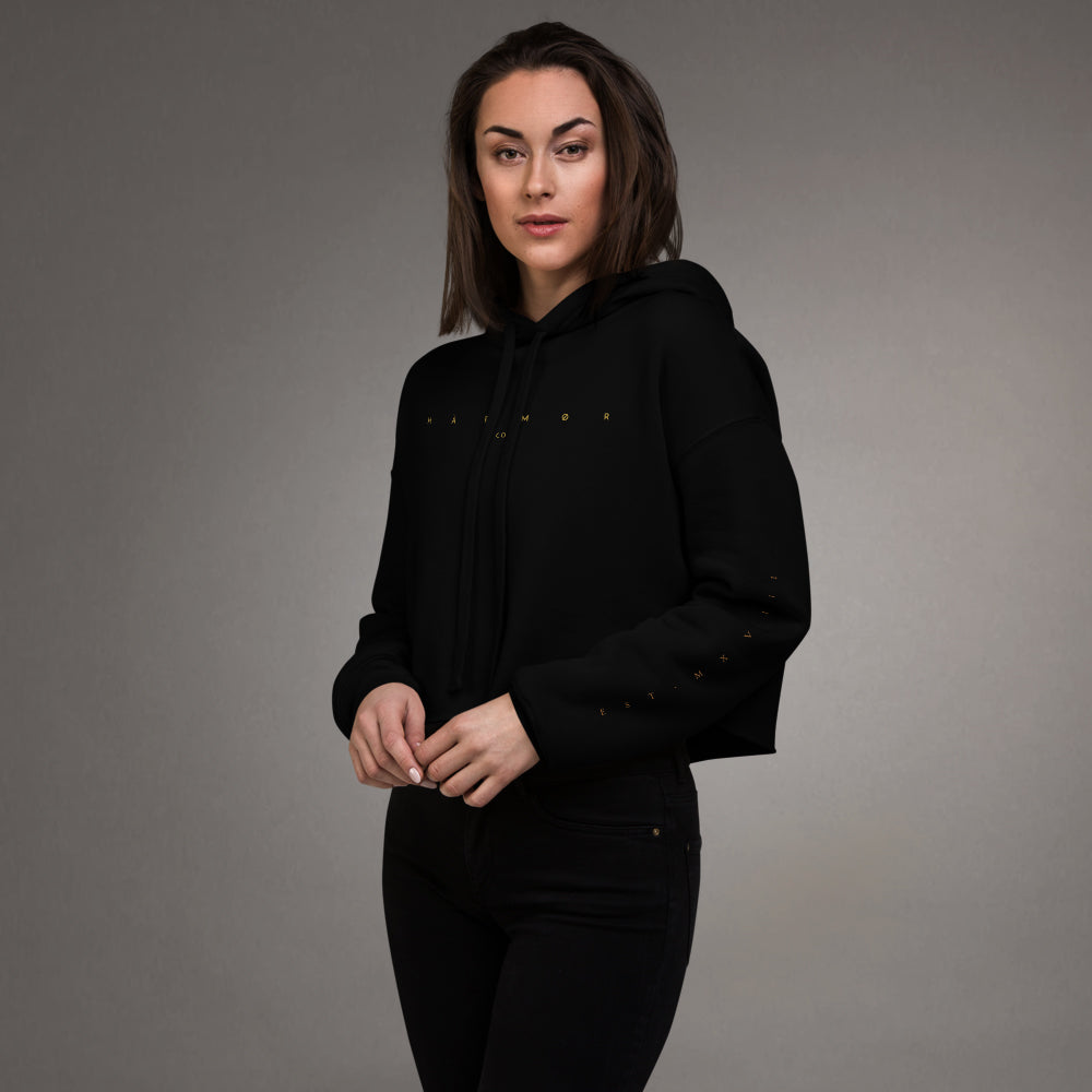 NO RULES Cali Crop Hoodie - Black